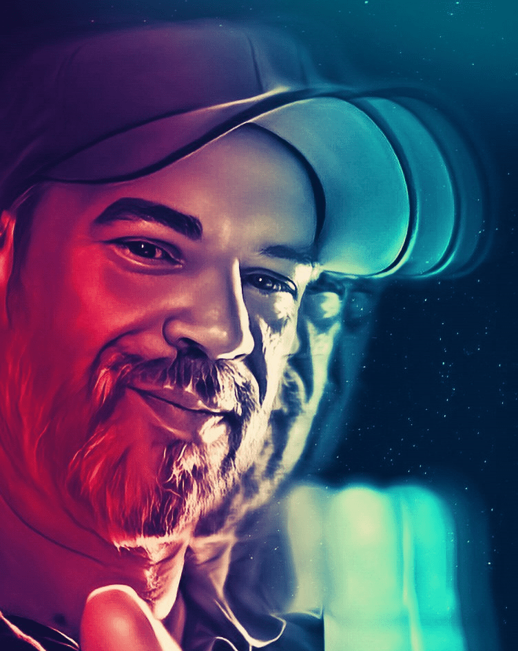 Jane leaning against a bus